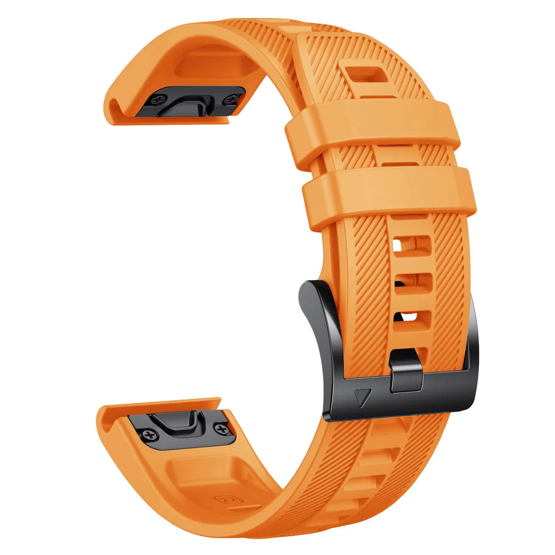 Sisu Grain Garmin Fenix silikoniranneke pikakiinnityksellä, oranssi, 22 mm Sisu