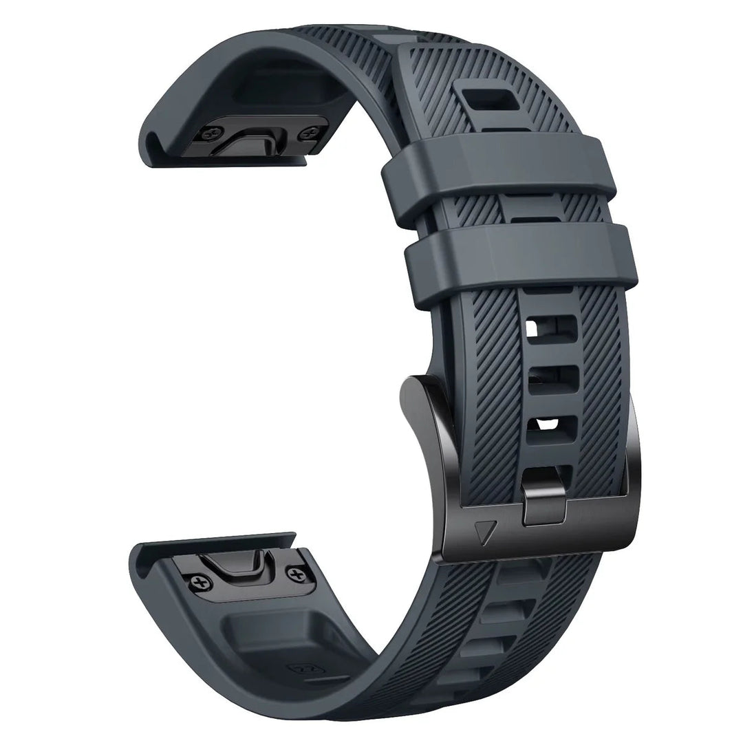Sisu Grain Garmin Fenix silikoniranneke pikakiinnityksellä, tummansininen, 22 mm Sisu