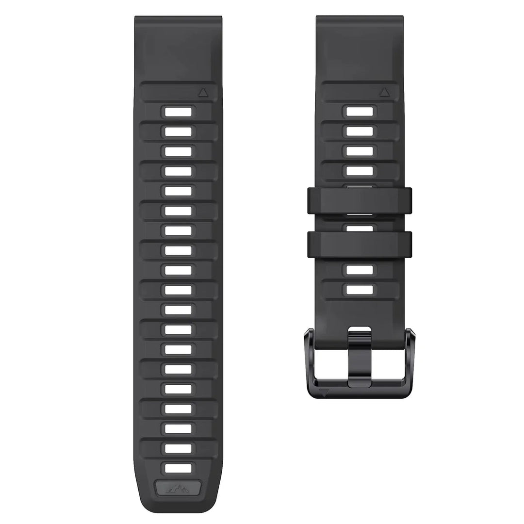Sisu Mist Garmin Fenix silikoniranneke pikakiinnityksellä, musta, 20 mm Sisu