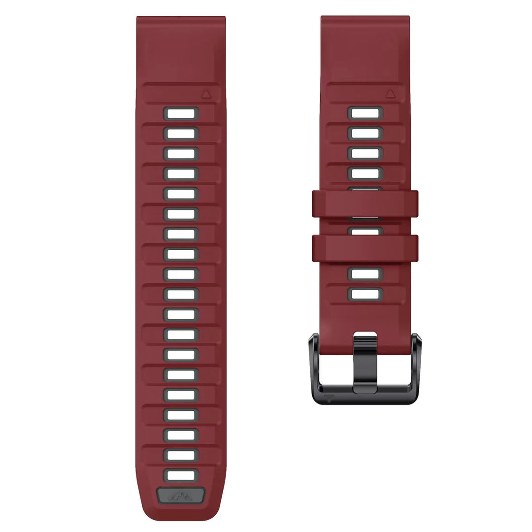 Sisu Mist Garmin Fenix silikoniranneke pikakiinnityksellä, tummanpunainen, 20 mm Sisu