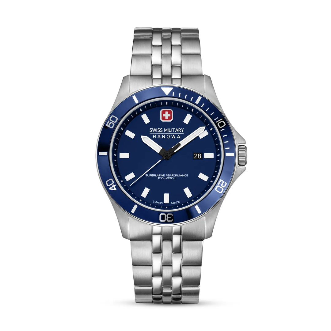 Swiss Military Hanowa Flagship Heritage Blue SMWGH0008502 SMWGH0008502 – edestä