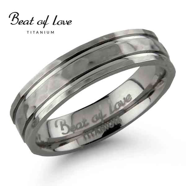 Beat of Love titaanisormus taottu 5 mm