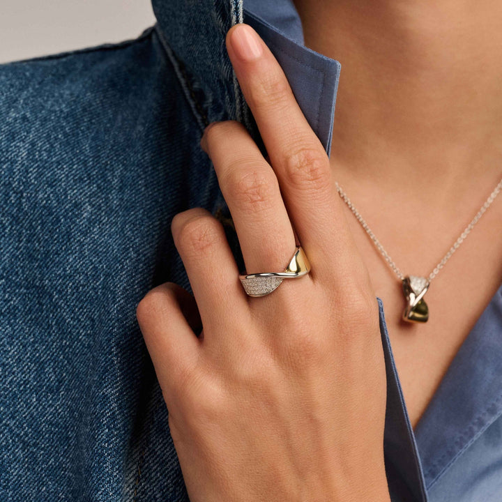 Ti Sento kullattu hopeasormus 12393ZY – tuotekuva 8