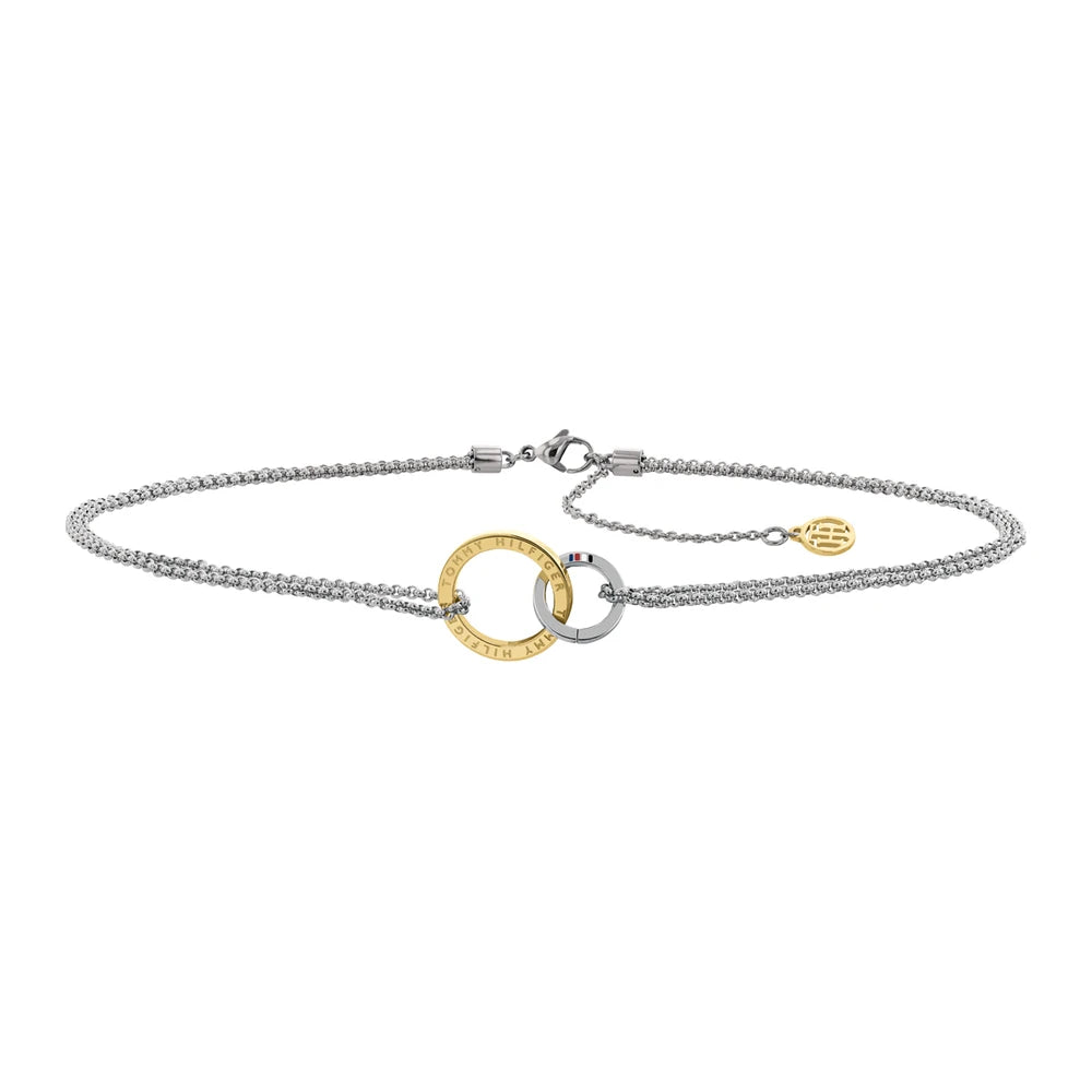 Tommy Hilfiger Open Circle Choker naisten kaulakoru kaksivärinen THJ2780015