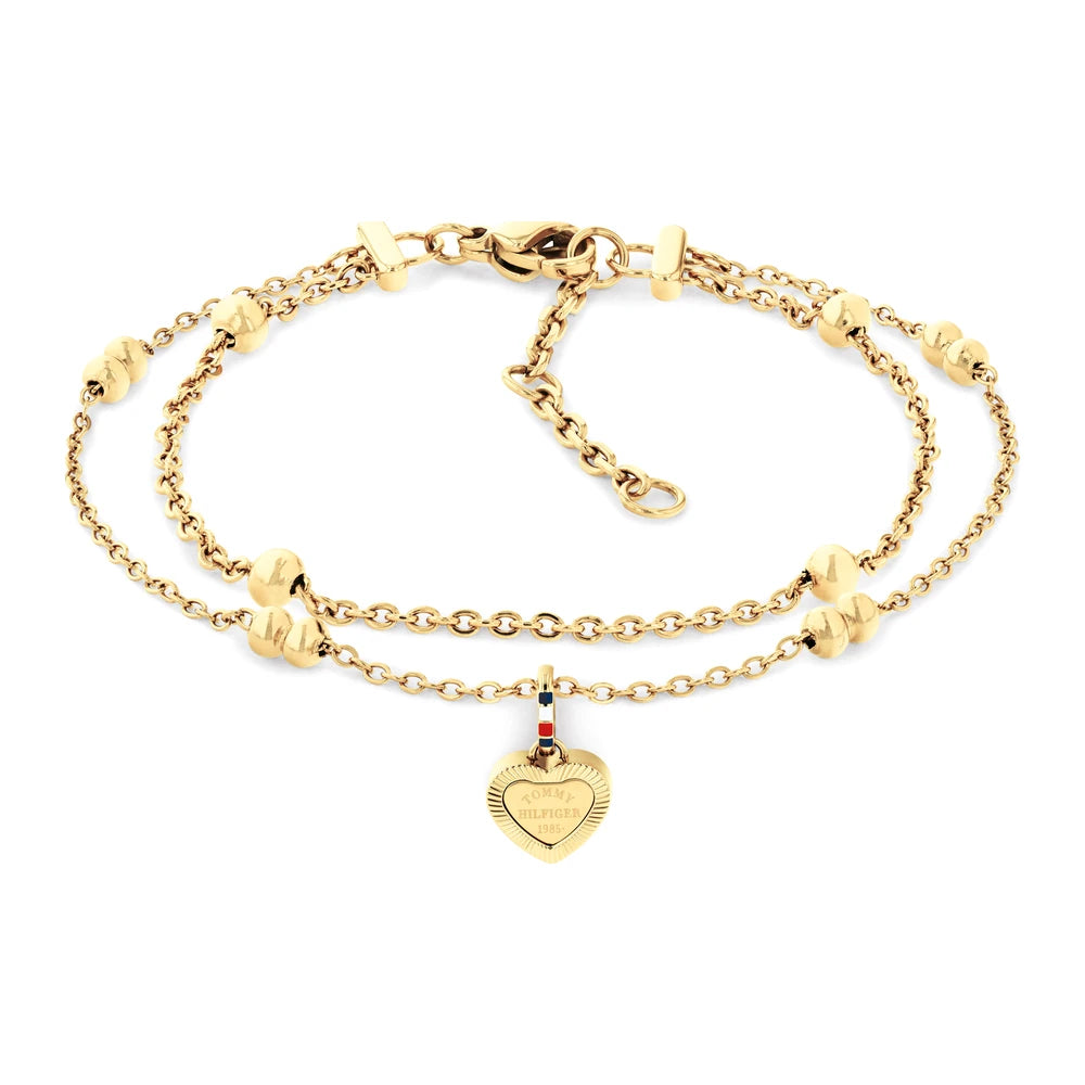 Tommy Hilfiger Layered Set naisten rannekoru kullanvärinen THJ2781012