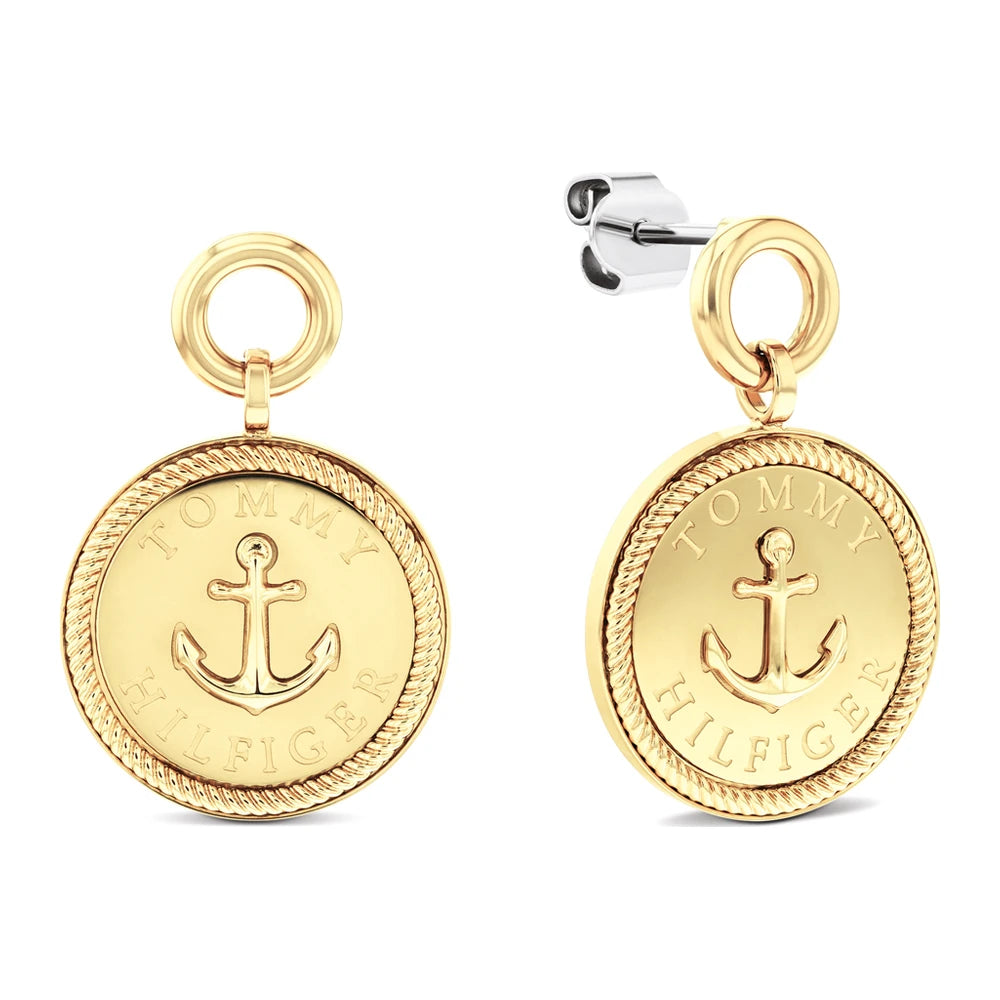 Tommy Hilfiger Nautical Charms naisten korvakorut kullanvärinen THJ2781032