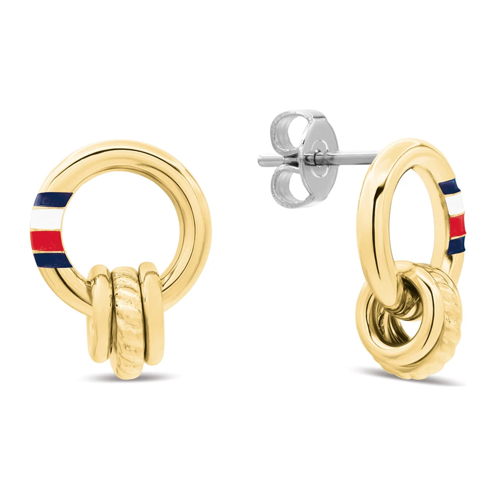 Tommy Hilfiger Feminine Rope naisten korvakorut kullanvärinen THJ2781062