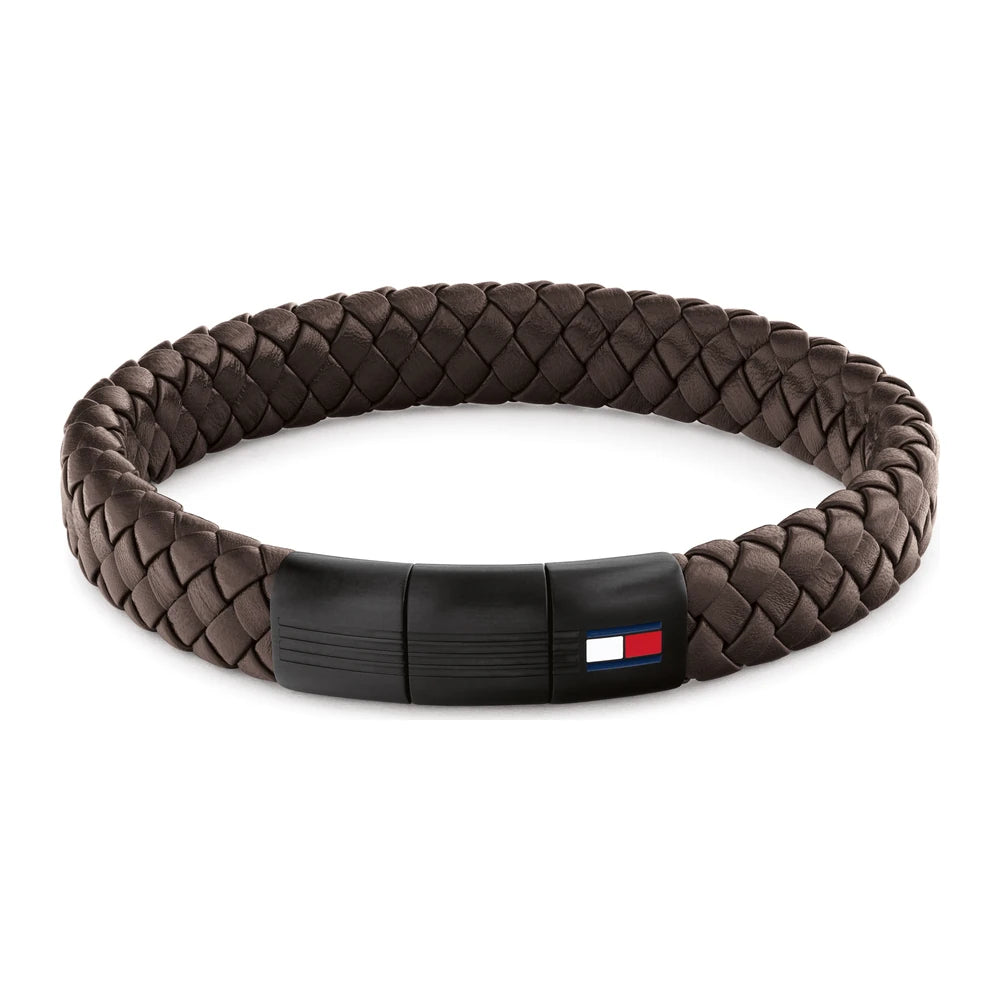 Tommy Hilfiger Round Braided miesten rannekoru ruskea THJ2790661