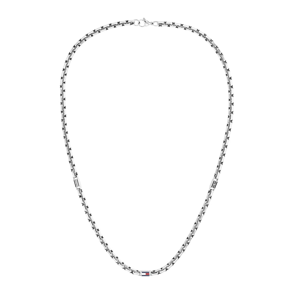 Tommy Hilfiger 3D Flag Metal miesten kaulakoru teräs THJ2790672