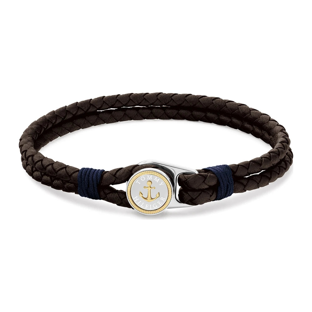 Tommy Hilfiger Nautical miesten rannekoru ruskea THJ2790692