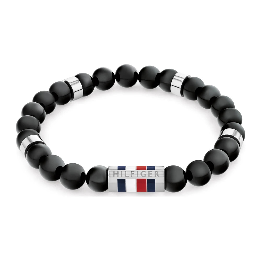 Tommy Hilfiger Beads miesten rannekoru musta THJ2790712