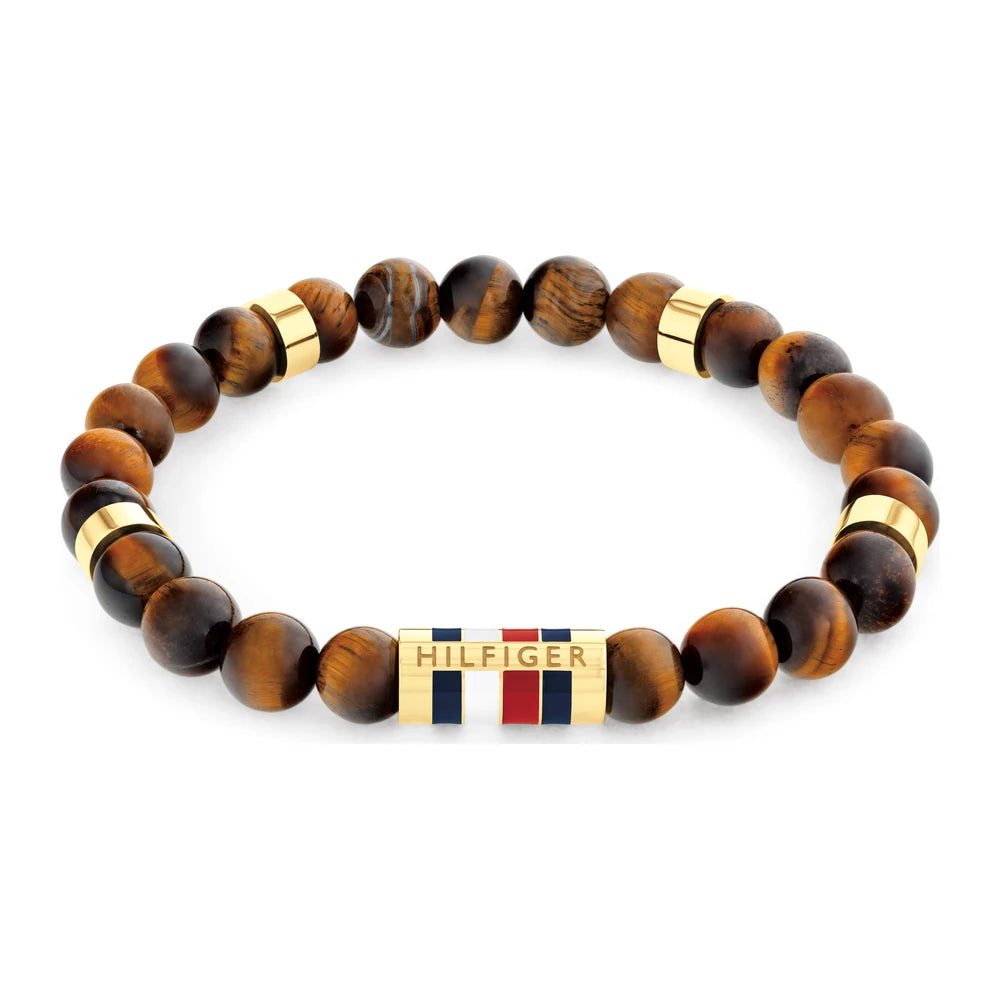 Tommy Hilfiger Beads miesten rannekoru ruskea THJ2790714