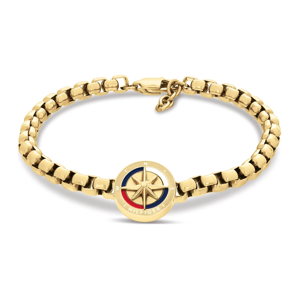 Tommy Hilfiger Compass miesten rannekoru kullanvärinen THJ2790727