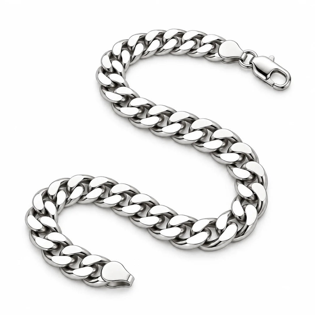 Trendi Koru CP250 hopeinen panssariranneketju 9,6 mm, S-muotoinen tuotekuva