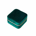 Green velvet jewelry box