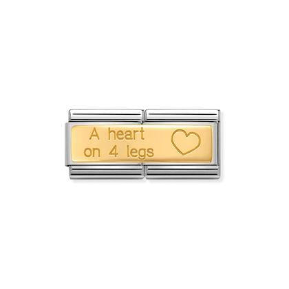 Nomination-pala Classic Gold A Heart On Four Legs 030710/17 Nomination