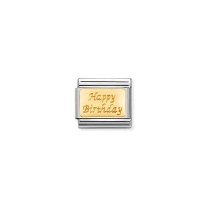 Nomination-pala Classic Gold Happy Birthday 030121/09 Nomination