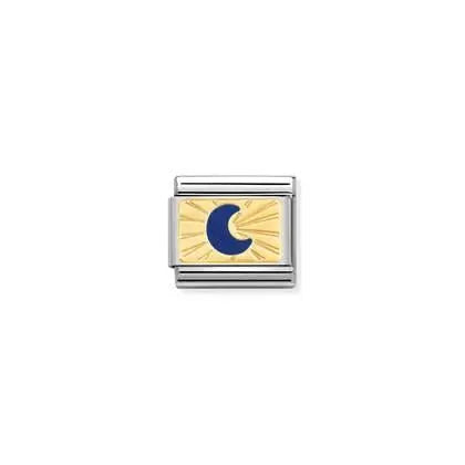 Nomination-pala Classic Gold Moon Blue 030284/43 Nomination