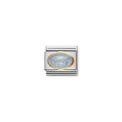 Nomination-pala Classic Gold Oval Stone Akvamariini 030504/01 Nomination