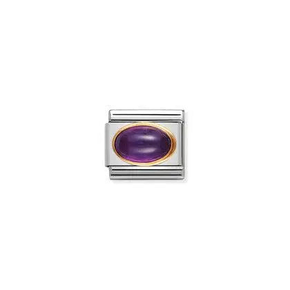 Nomination-pala Classic Gold Oval Stone Ametisti 030504/02 Nomination
