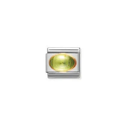 Nomination-pala Classic Gold Oval Stone Peridootti 030504/05 Nomination
