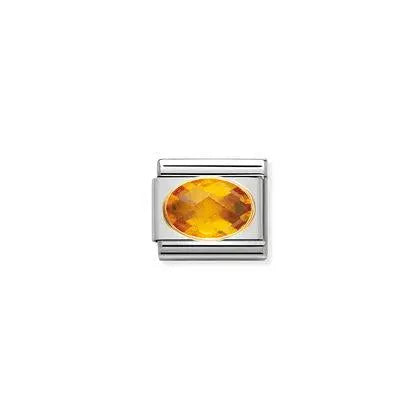 Nomination-pala Classic Gold Oval Zirkonia Keltainen 030601/002 Nomination
