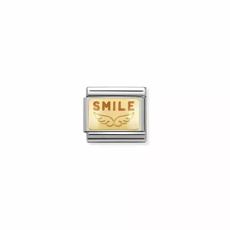 Nomination-pala Classic Gold Smile Angel Wings 030284/38 Nomination