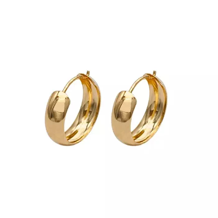 Kultaiset rengaskorvakorut 3,5 x 13 mm HMAU-042 Trendi Koru