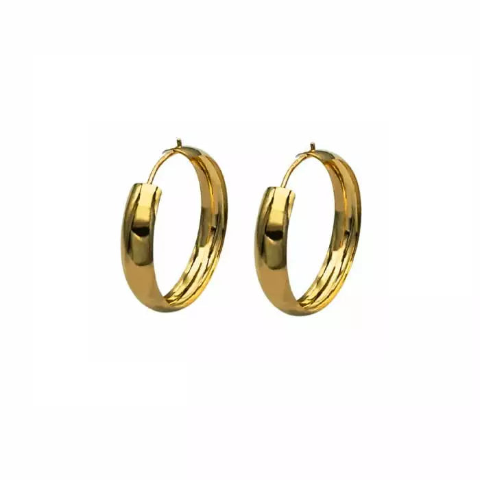 Kultaiset rengaskorvakorut 4 x 20 mm HMAU-051 Trendi Koru