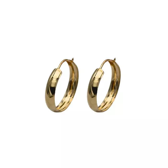Kultaiset korvarenkaat 3,5 x 13 mm HMAU-034 Trendi Koru