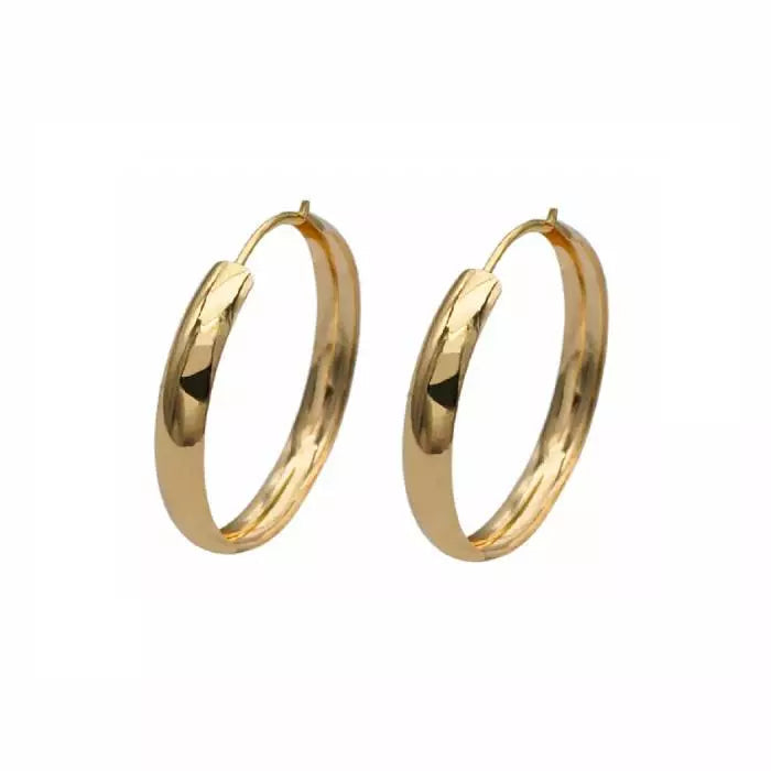 Kultaiset korvarenkaat 3 x 20 mm HMAU-036 Trendi Koru
