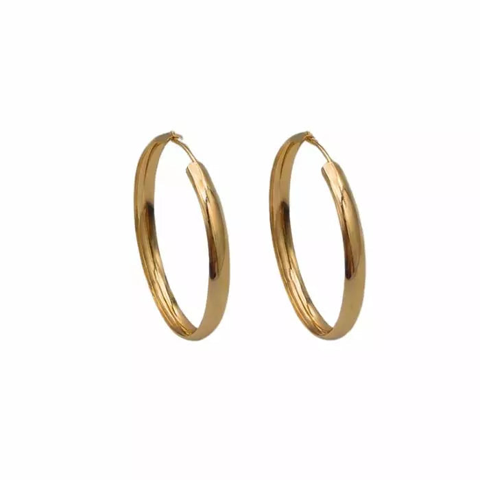 Kultaiset korvarenkaat 3 x 28 mm HMAU-046 Trendi Koru