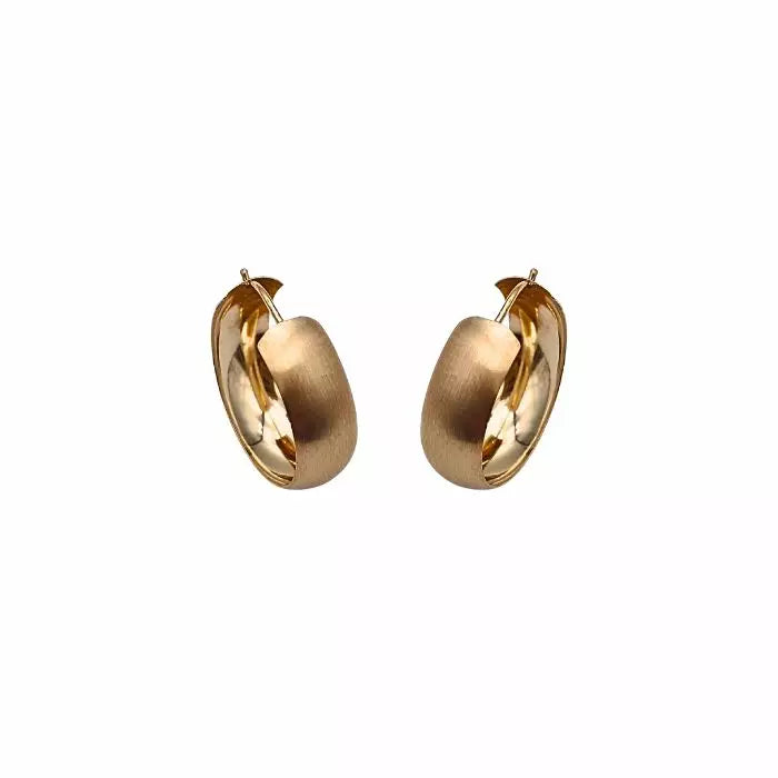 Kultaiset rengaskorvakorut 5 x 15 mm HMAU-050 Trendi Koru