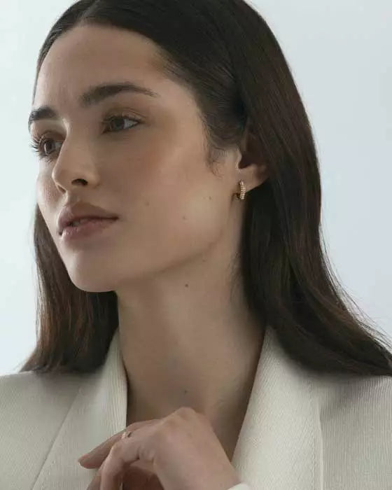 Mockberg Pavé Everyday Small Hoops MB019 Mockberg