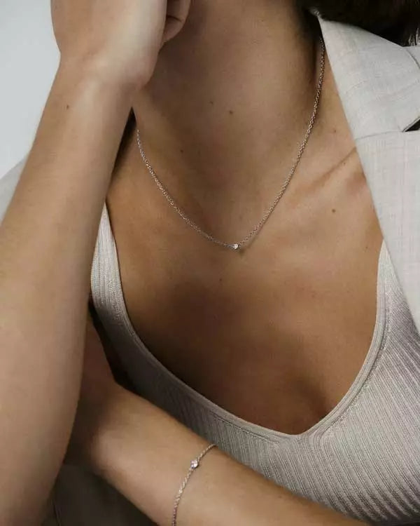 Mockberg Thin Zirkonia -kaulakoru MO329 Mockberg