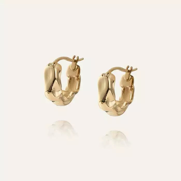 Mockberg Wavy Bolded Small Hoops MB0169 Mockberg