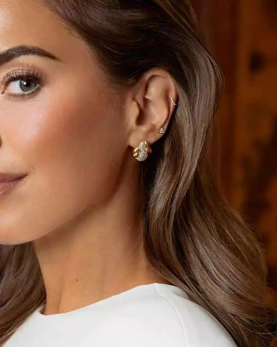 Mockberg x Kenza Soirée kullatut korvakorut MB1851 Mockberg