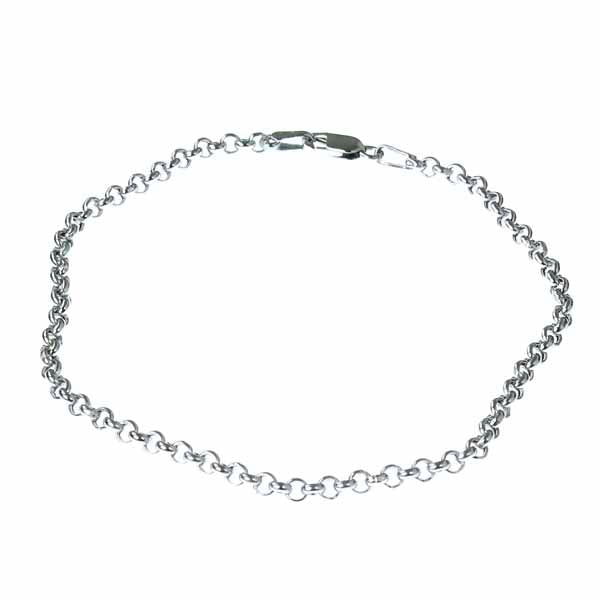 Valkokultainen ranneketju papu 19 cm