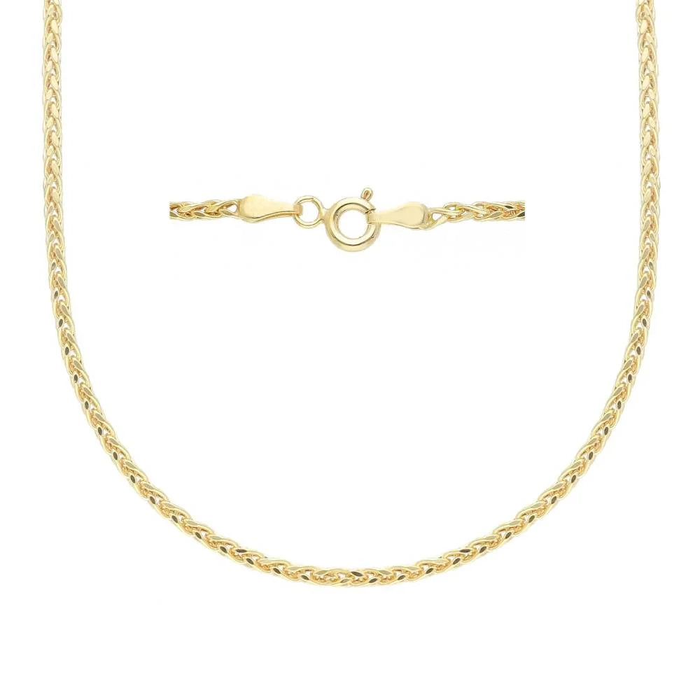 Kultainen vehnäketju 2,0 mm 14K Keltakulta